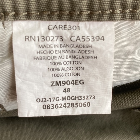 WRANGLER Authentic Cargo 6 Pockets Shorts Size 48 Color Gray Brand New With Tags - Picture 10 of 11